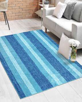 saral home Striped Microfiber Antiskid Floor Carpet-picture-34