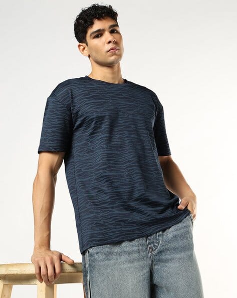 Buda Jeans Co Men Printed Loose Fit Crew-Neck T-Shirt