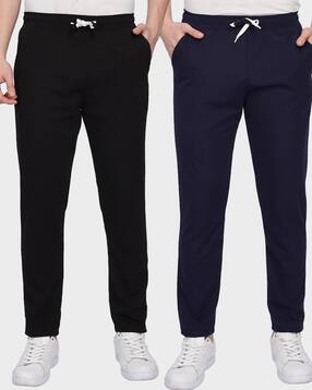 alpha tribe Men Pack of 2 Straight Track Pants with Drawstring Waist-picture-22