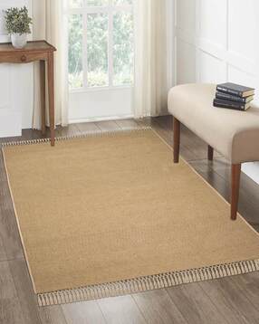 saral home Jute Woven Anti-Slip Carpet with fringe-picture-43