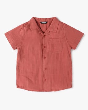 Boys Relaxed Fit Shirt with Patch Pocket