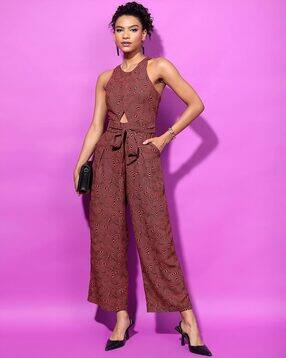 tokyo talkies Women Printed Jumpsuits with Zip Closure-picture-10