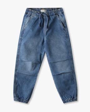 kb team spirit Boys Light-Wash Pleated Jogger Jeans-picture-32