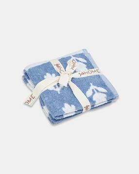 fabindia Set of 2 Floral Print Hand Towels-picture-15
