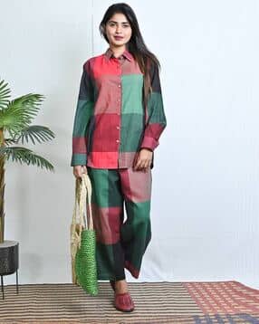 earthwear Women Checked 2-Piece Co-Ord Set-picture-14