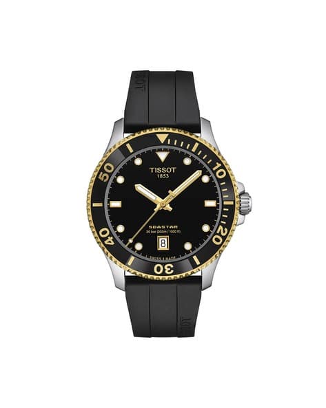 Men Analogue Watch with Rubber Strap-T1204102705100