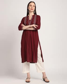r&b Women Embroidery Straight Kurta-picture-12