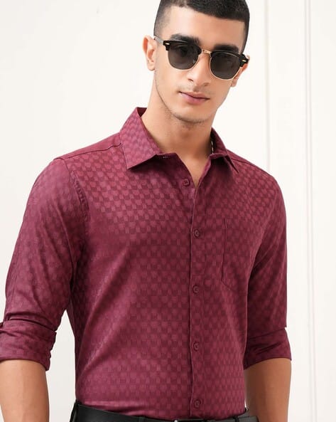 Highlander Men Slim Fit Shirt with Patch Pocket