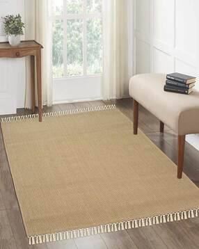 saral home Jute Woven Anti-Slip Carpet with Fringe-picture-49