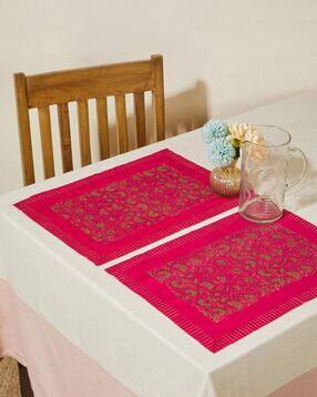fabindia Set of 6 Floral Print Placemats-picture-14