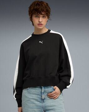 Women T7 Oversized Crew Sweatshirt-image-5