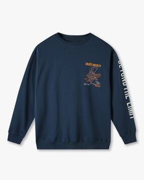 Boys Graphic Print Boxy Fit Sweatshirts-image-21