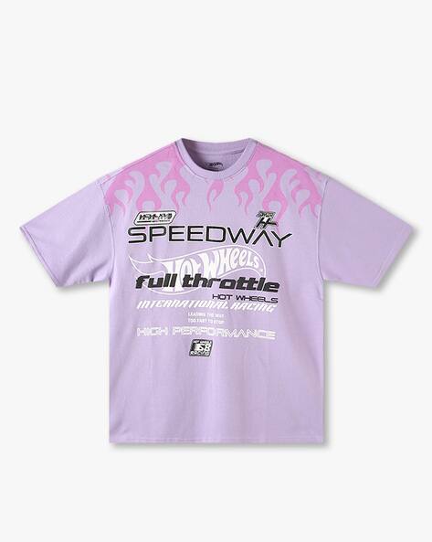 YB DNMX Boys Speedway Printed Boxy Fit Crew-Neck T-Shirt