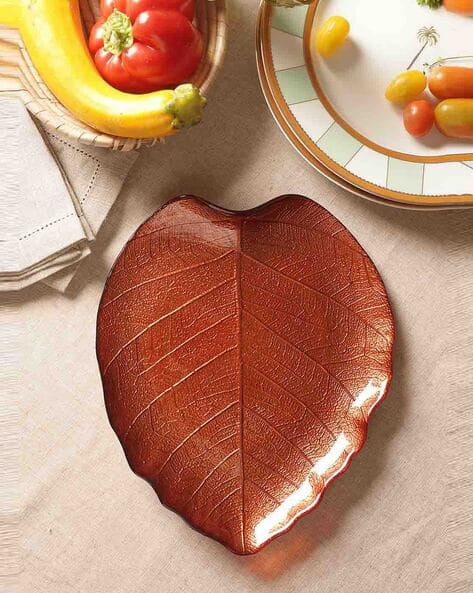 Pure Home And Living Leaf Shaped Decorative Platter