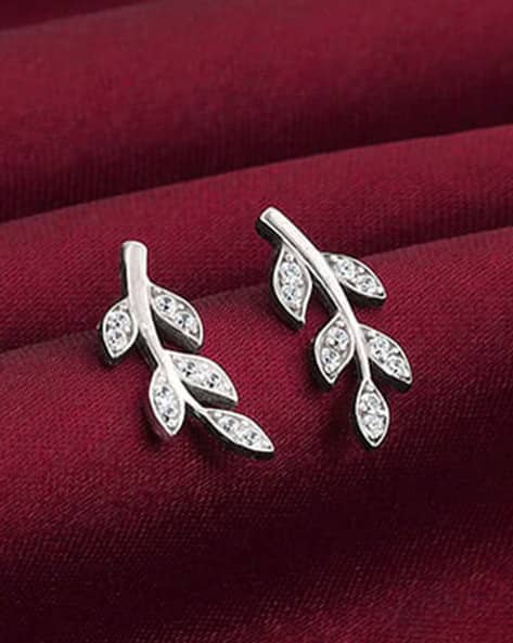 925 Sterling Silver Silver Stud Earrings For Women Buy Silver