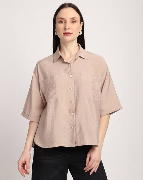 Buy R&B Women Spread-Collar Relaxed F Online | Ajio.com