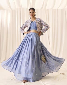 madhuram textiles Women Embellished Skirt-Suit Set-picture-19