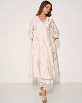 rangmanch by pantaloons Women Flared Floral Kurta-picture-23