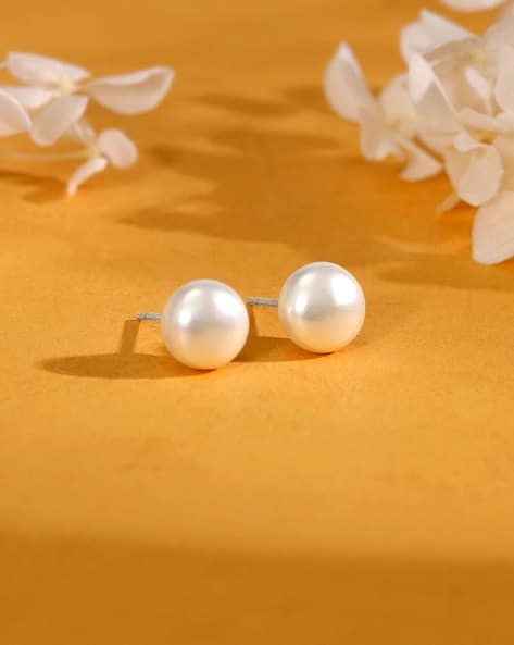 Giva 925 Sterling Silver Pearl Stud Earrings