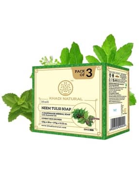 khadi natural Herbal Neem Tulsi Soap Pack Of 3-picture-15