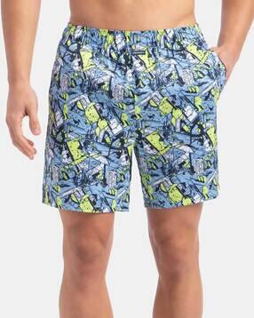 jockey Men Printed Regular Fit Knit Shorts-picture-11