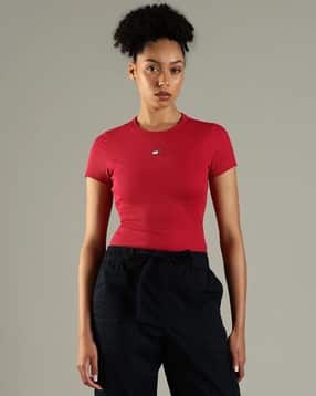 tommy hilfiger Women Fitted Crew Neck T-Shirt-picture-50
