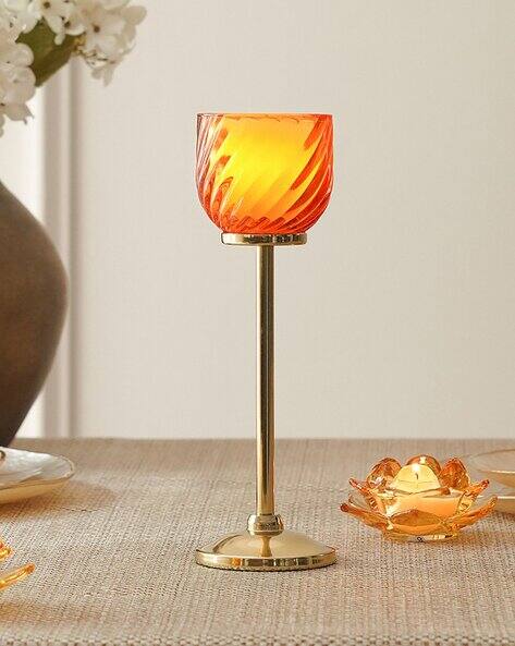 Pure Home And Living Swirl Texture Candle Holder with Stand