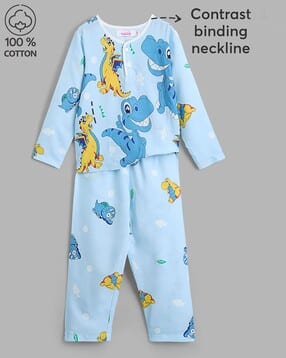 Boys Printed Lounge Pants & T-Shirt Set-image-31