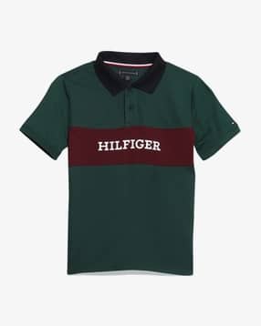 tommy hilfiger Boys Regular Fit Collar Neck Polo T-Shirt-picture-11