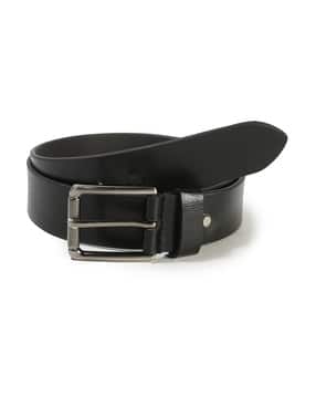 Men Leather Belt with Buckle Closure