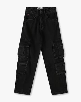 lee cooper Boys Mid-Rise Straight Fit Cargo Jeans-picture-21