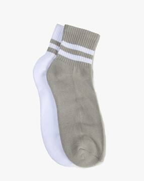 yousta Men Pack of 2 Striped Ankle-Length Socks-picture-24