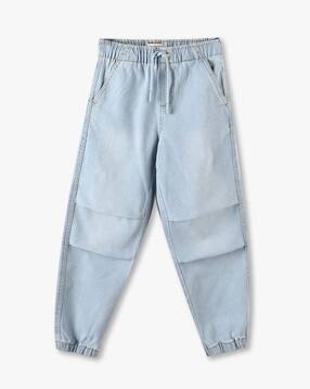 kb team spirit Boys Light-Wash Pleated Jogger Jeans-picture-47