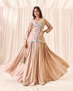 madhuram textiles Women Embroidered Skirt-Suit Set-picture-49