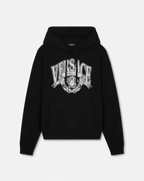 Buy VERSACE Medusa On Chain Hoodie | Black Color Men | AJIO LUXE