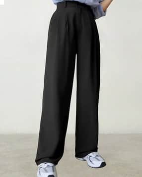 fyre rose Women Straight Fit Pleated Trousers-picture-51