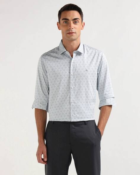 ARROW Men Geometric Print Slim Fit Cotton Shirt