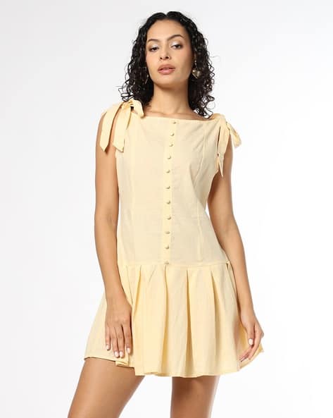 Fyre Rose Women Mini A-Line Dress with Tie-Ups