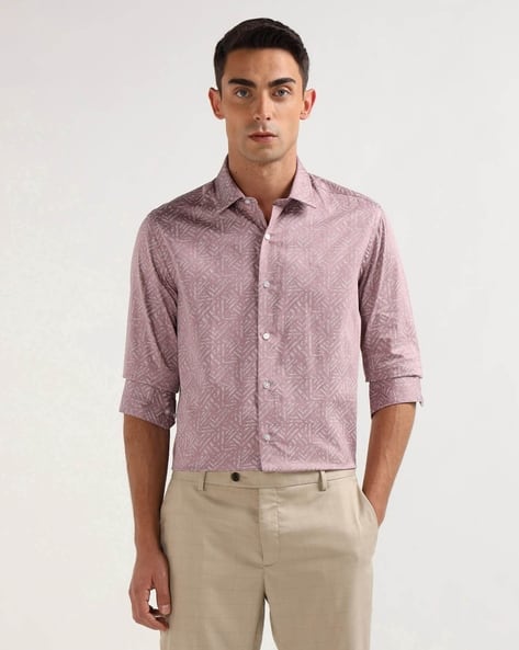 Men Printed Slim Fit Cotton Shirt