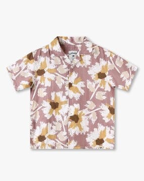 Boys All-Over Floral Print Oversized Shirt-image-27