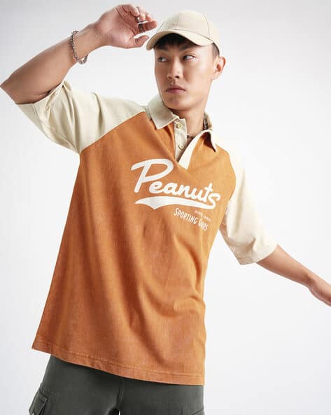 Super Store By Highlander Stay True - Highlander Men Rust Raglan Oversized Drop Shoulder Acid Wash Graphic Polo Tshirt Graphic Tshirt
