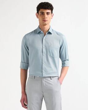 arrow Men Printed Slim Fit Cotton Shirt with Patch Pocket-picture-32