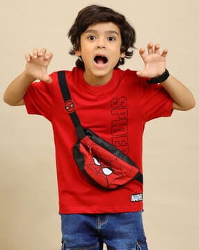 Boys Graphic Print T-Shirt with Short Sleeves-image-11