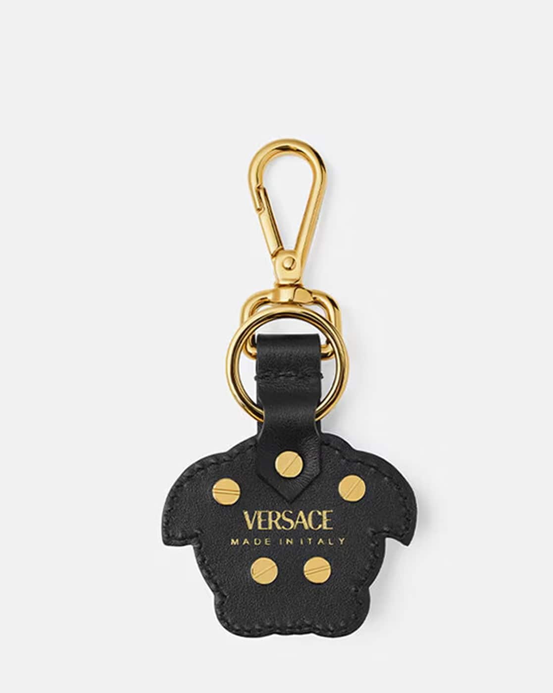 Buy VERSACE La Medusa Leather Keychain | Black Color Women | AJIO LUXE