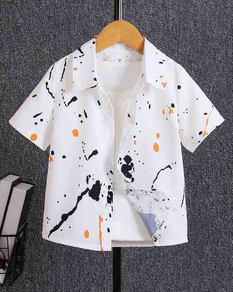 Tior Speckle Print Regular Fit Shirt