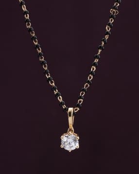 palmonas Women Sterling Silver Stone Work Mangalsutra -picture-32