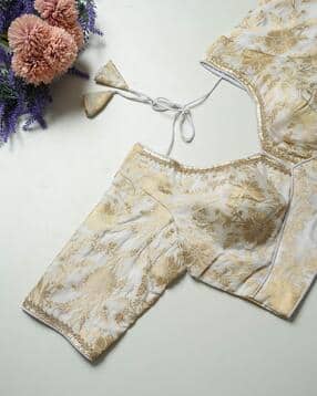 nyrika Women Floral Woven Back-Open Blouse -picture-53