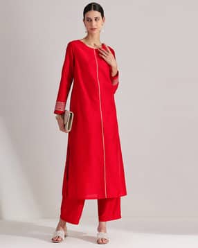 pink fort Women Striped Pant-Suit Set-picture-11