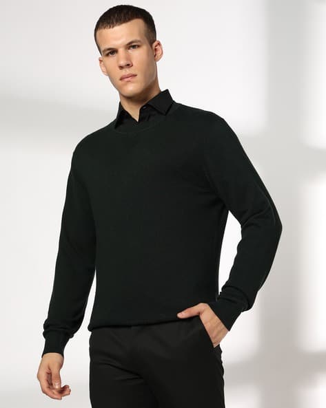 JOHN PLAYERS Men Slim Fit Crew-Neck Pullover