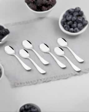 fns Victoria Stainless Steel Mirror Finish Round Handle Tea Spoon -picture-12